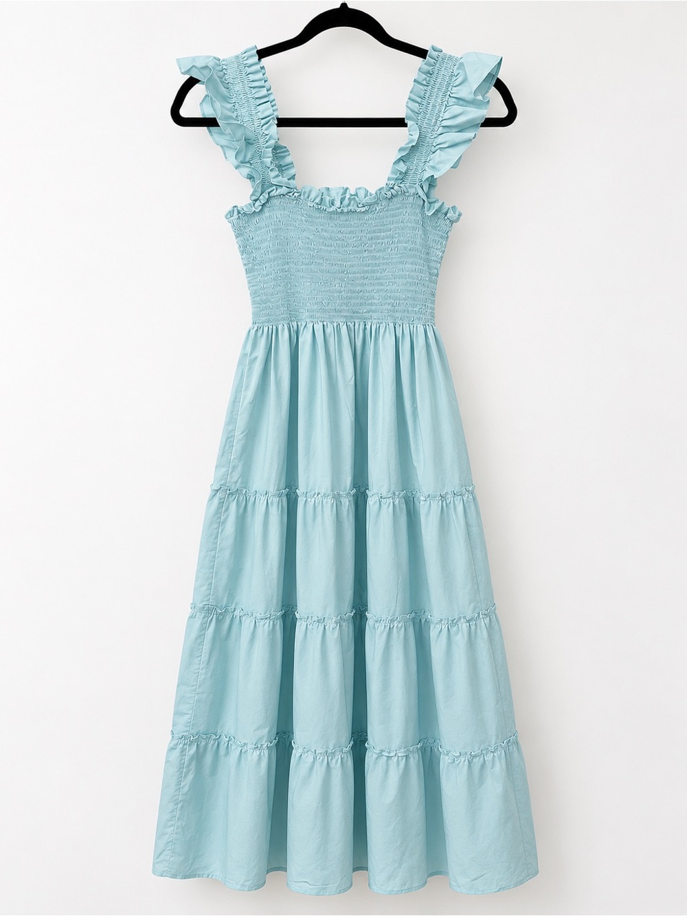 Hill House Home Ellie Nap Dress - Smocked Midi in Mint / Light Blue